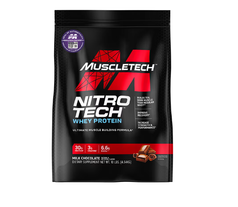 MuscleTech Nitro Tech Whey Peptides & Isolate Milk Chocolate 10 lbs