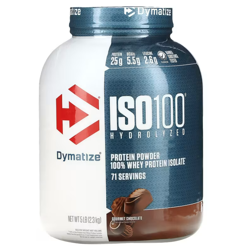 Dymatize ISO 100 Hydrolyzed 100% Whey Protein Isolate 5 lbs Gourmet Chocolate